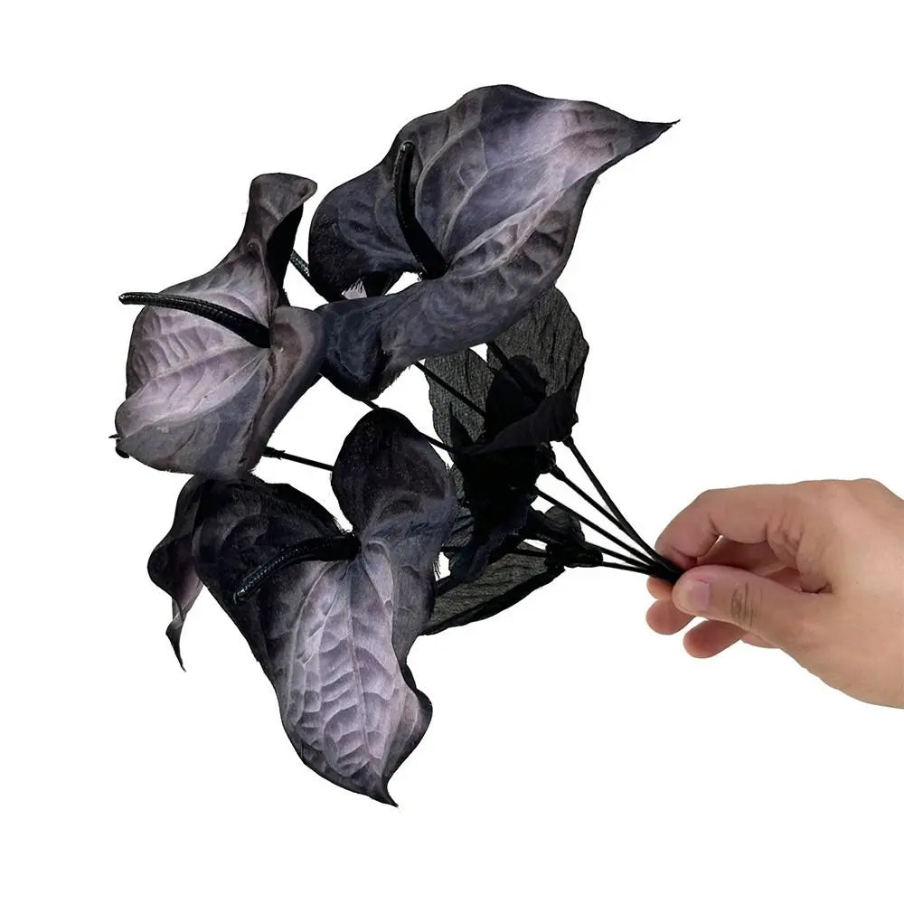 NEW Halloween Artificial Anthurium Multicolor DIY Calla Lily Artificial Flower Accessories Silk Faux Red Palm Flower Arrangement Oasis Select