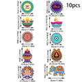 10PCS India Diwali Porch Sign Creative Elephant Couplets Door Hanging India Diwali Party Door Banner Decoration Hanging Flag Oasis Select Colorful