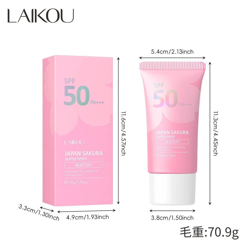 LAIKOU Sakura Sunscreen Primer SPF 50 PA+++ Lightweight 50g