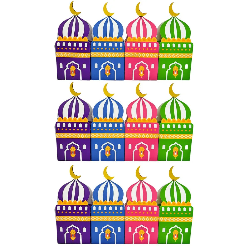 12pcs Eid Mubarak Gift Boxes | Ramadan Treat & Favor Boxes