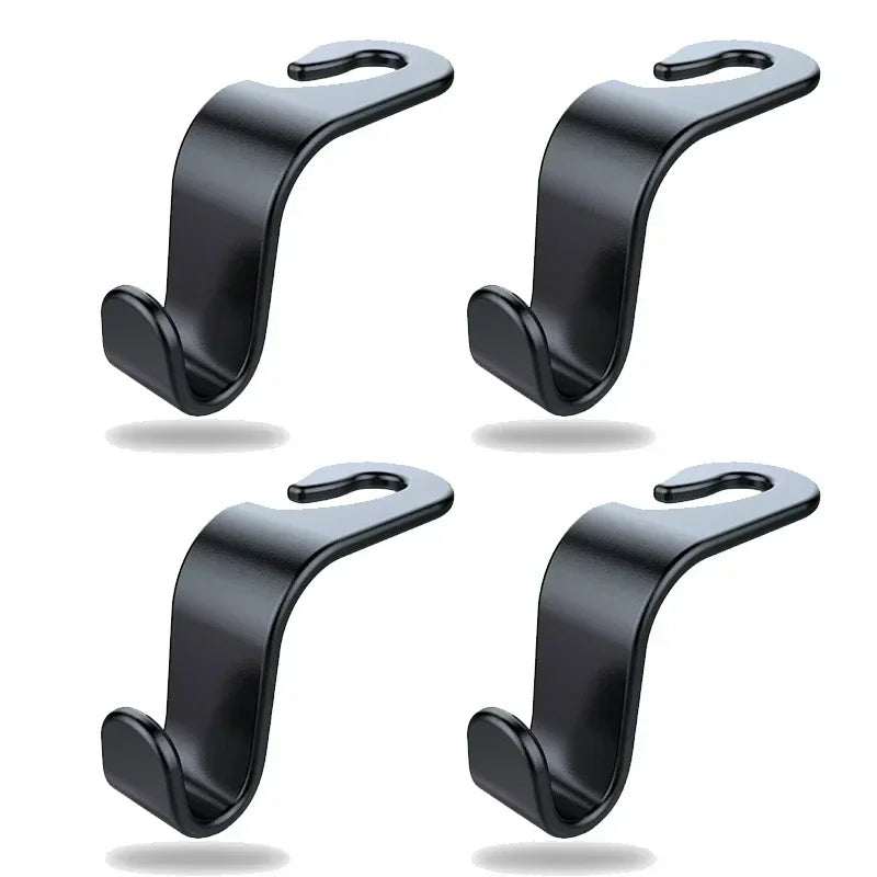 Front Seat Headrest Hook Car Seat Hook Multifunctional Car Clips Storage Rack Auto Fastener Hangers Interior Accessories Oasis Select 4PCS