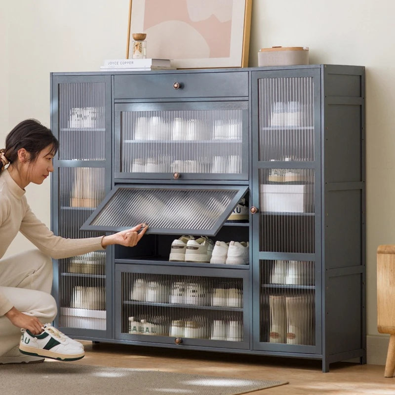 Shoe cabinet with door, simple and modern outside the door of the home, the new 2023 popular entrance Nanzhu shoe rack Oasis Select