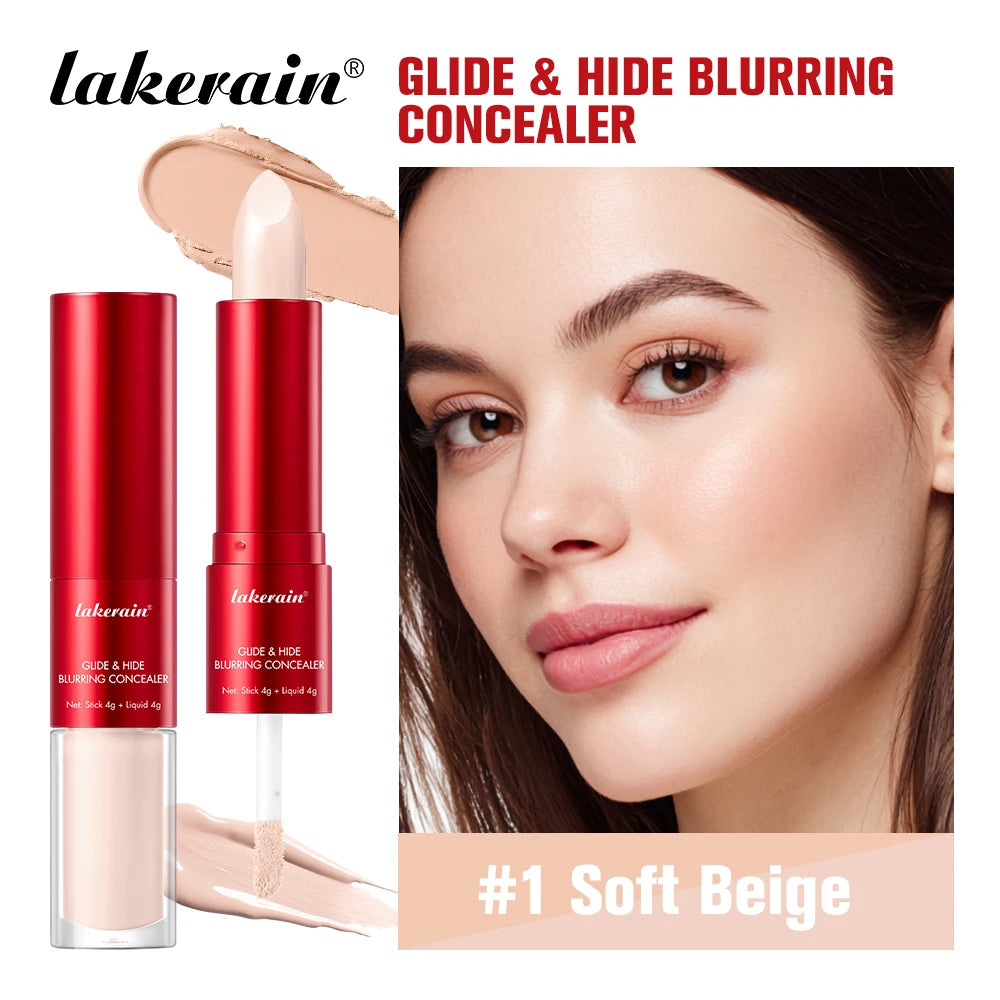 Glide Blurring Conceal 2 In 1 Creamy Liquid Long-lasting Full Coverage Corrector Lightweight Conceals Waterproof Base Makeup Oasis Select Soft Beige