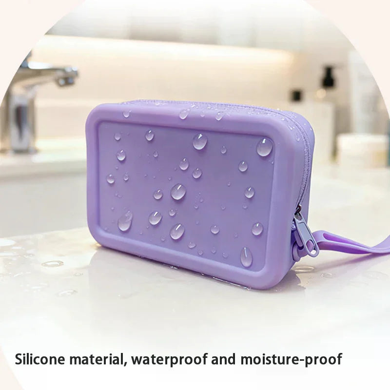 Silicone Travel Makeup Bag – Organizer, Coin Wallet & Key Pouch Silicone Organizer Bag Oasis Select