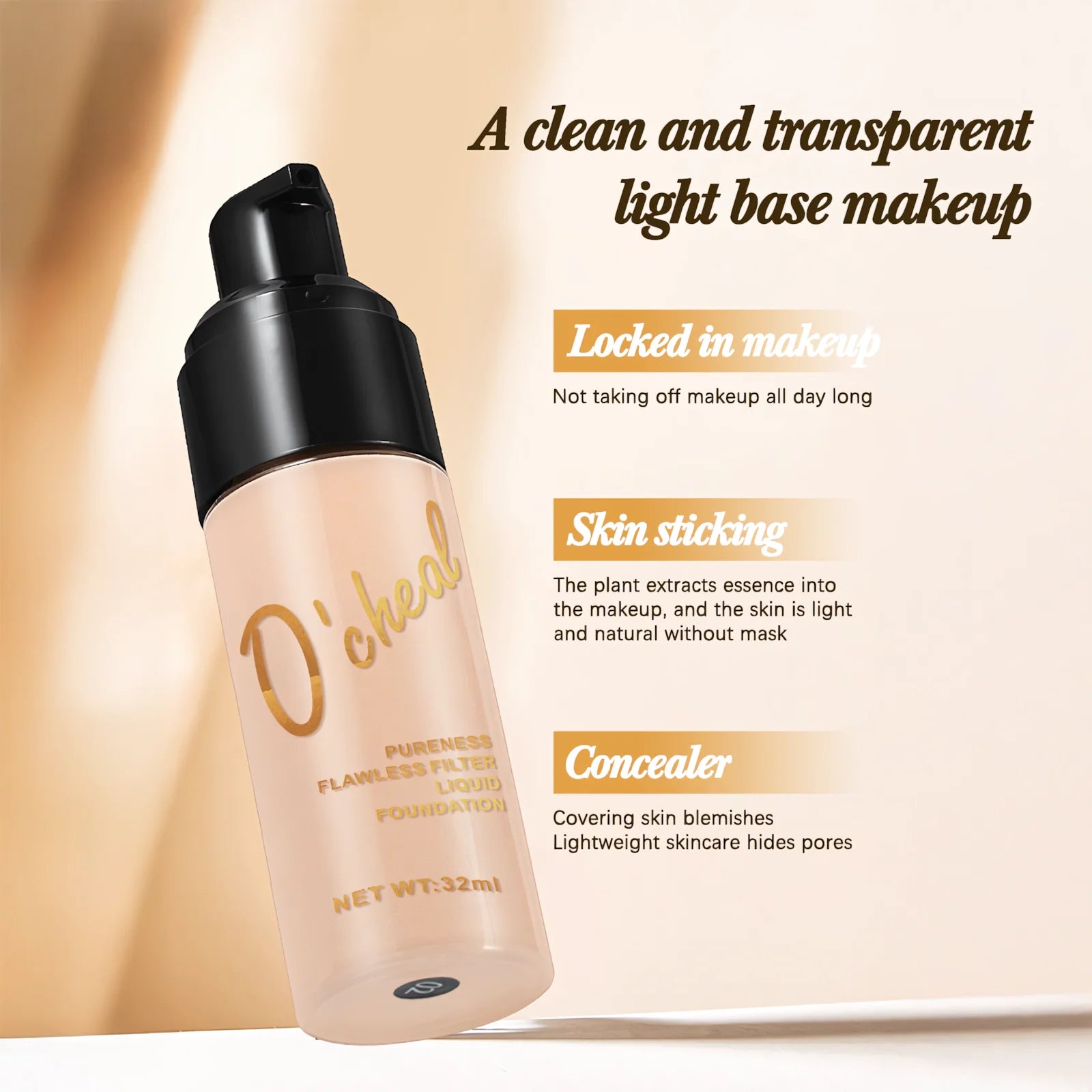 O'Cheal Matte BB Cream Foundation – Oil-Control High Coverage
