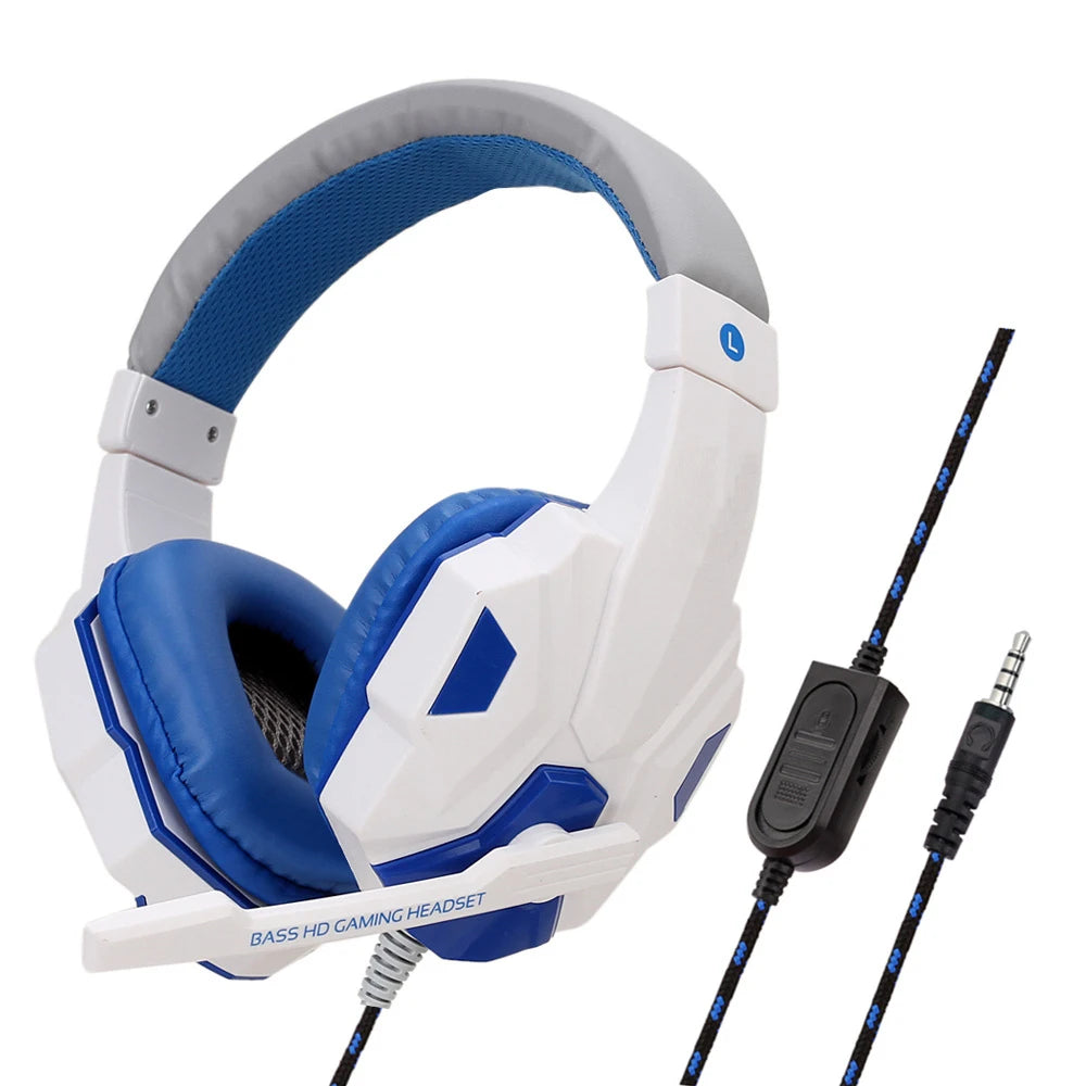 Wired PS4/PS5/Xbox/Smartphone/PC Headset Gaming Headset 120° Adjustable Gamer Headset with Noise Cancelling Microphone Oasis Select WHITE