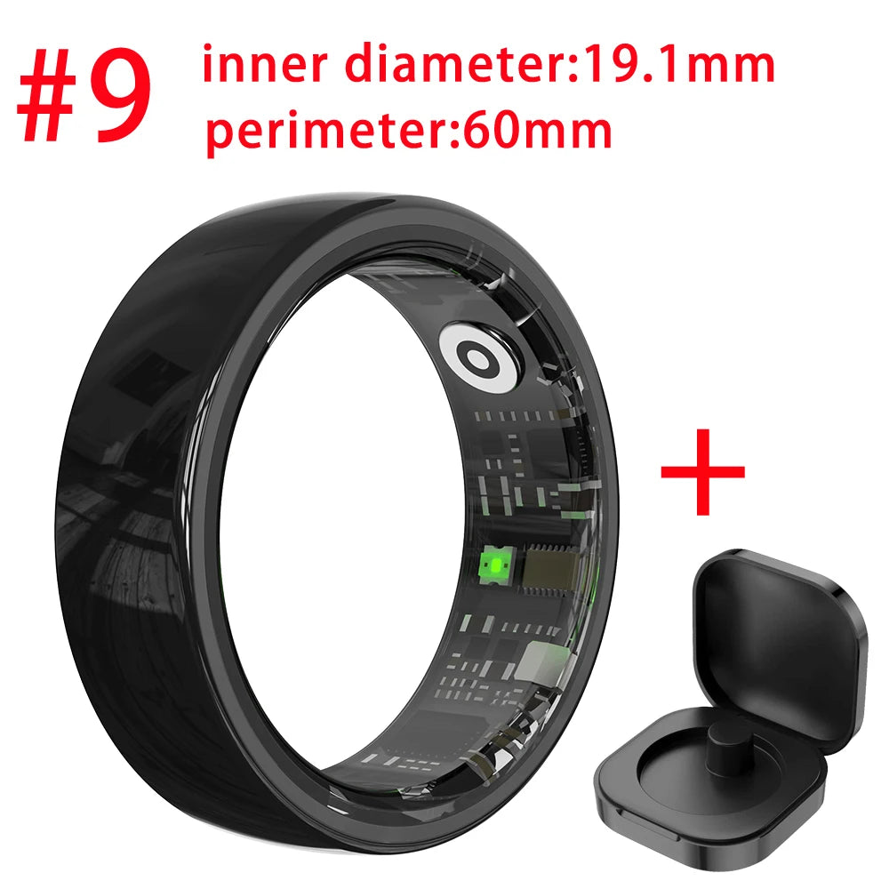 696 Smart Ring Couple Space Interaction Heart Rate Sleep Monitor Waterproof Gesture Control Sports Blue Tooth Bracelet Men Women Oasis Select BK 9