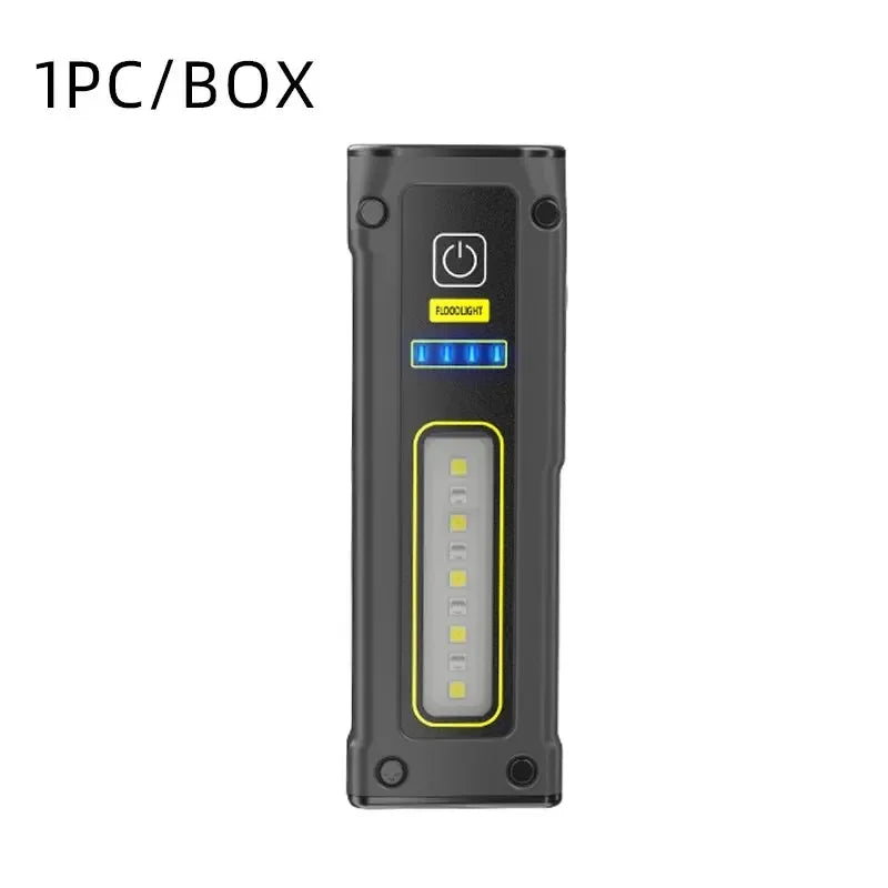 Super Bright LED NEW Design Source Work Lamp with Magnet Alarm SOS Key Chain Power Bank Waterproof Emergency Flashlight Oasis Select STD01 Black