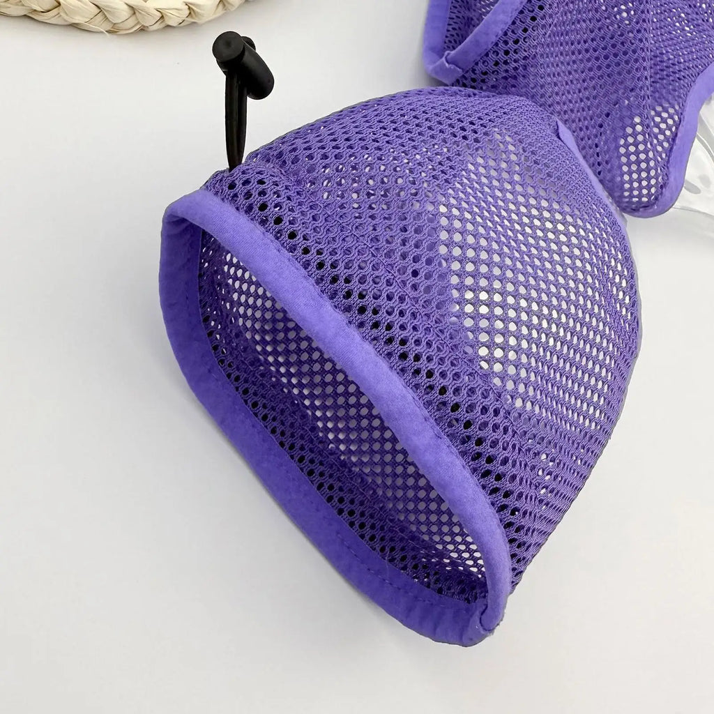 Pet Muzzle Cat Adjustable Drawstring Mouth Cover Prevent Biting Accidental Ingestion Mesh Breathable Comfortable Anti Stuffiness Oasis Select