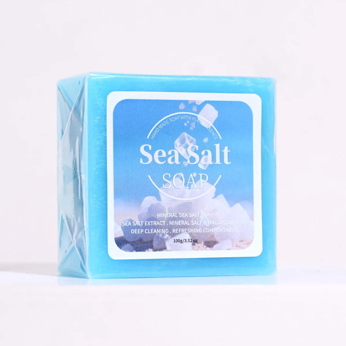 Sea Salt & Hyaluronic Acid Handmade Soap – 100g Travel Bar