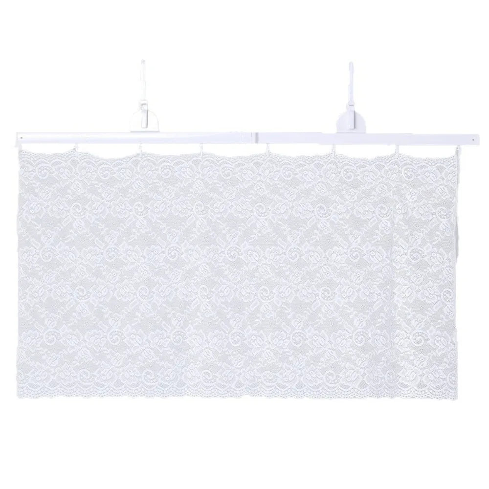 Lace Air Conditioner Guide Cover Anti-Direct Blowing Dust-proof Air Conditioning Curtain 90*50cm No-punching Oasis Select White