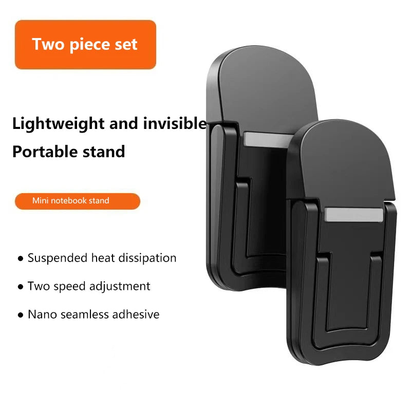 Foldable Mini Laptop Stand Riser – Portable Cooling Bracket Pair