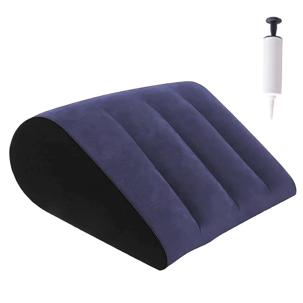 Inflatable Wedge Pillow Purple Ergonomic Back Support Cushion with Pump Portable Travel Bed Rest Leg Elevator Home Office Oasis Select Combo