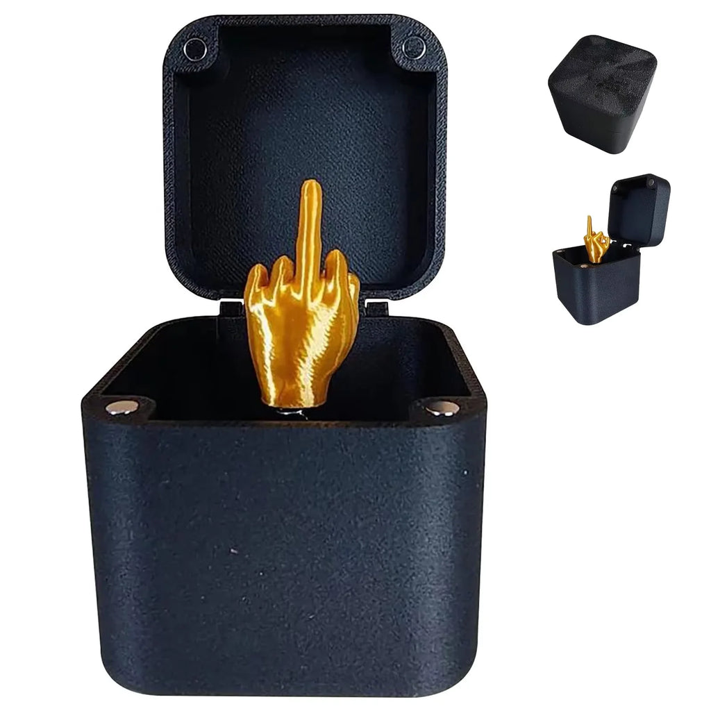 Out of the box pop-up Middle Finger Gift Box Creative Desk Home Decor Gifts Middle Finger Novelty Christmas Funny Prank Gift Oasis Select 1Pc