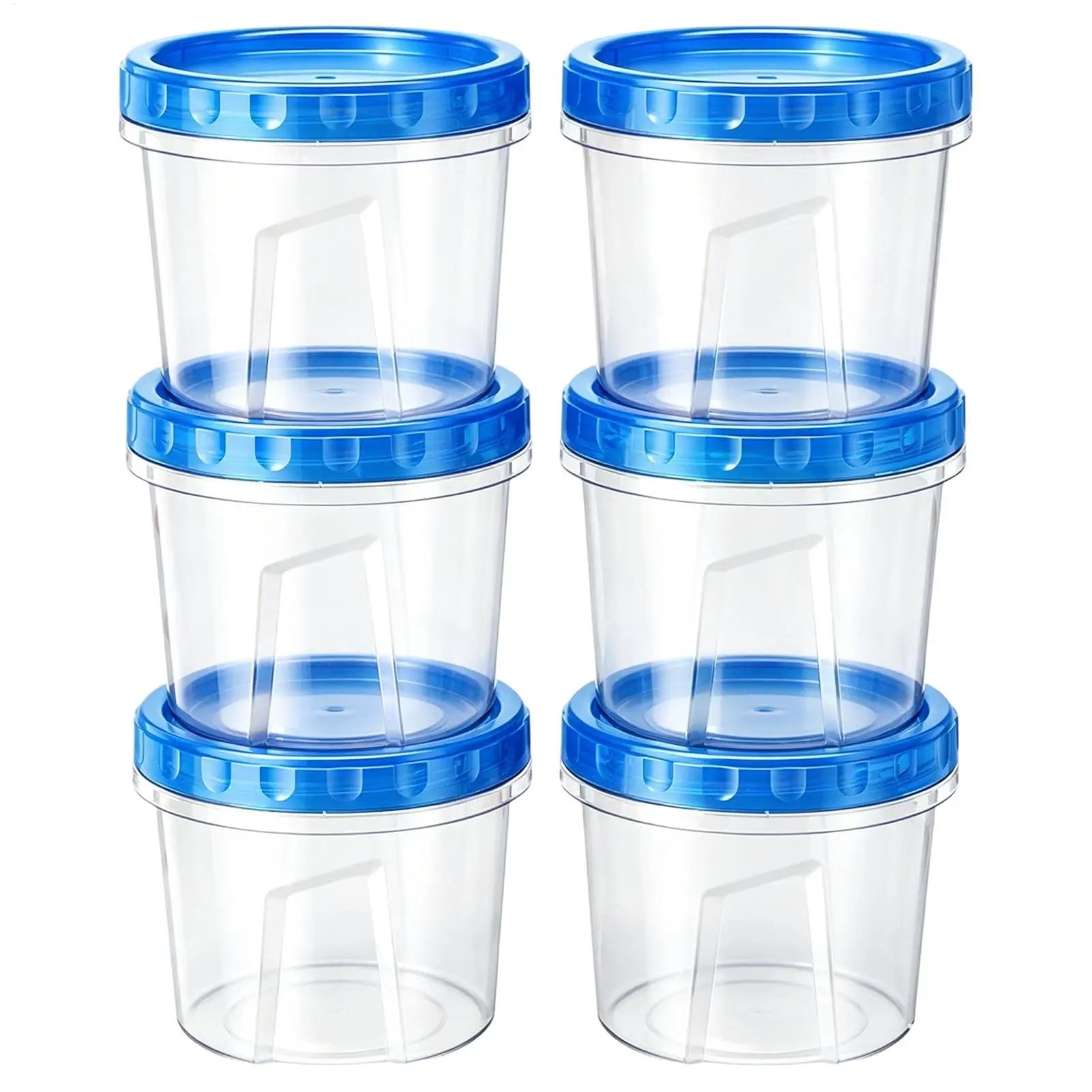 6Pcs Round Food Fresh Keeping Box Kitchen Refrigerator Storage Container Fruits Snacks Sealed Jar Food Storage Box with Lids Oasis Select