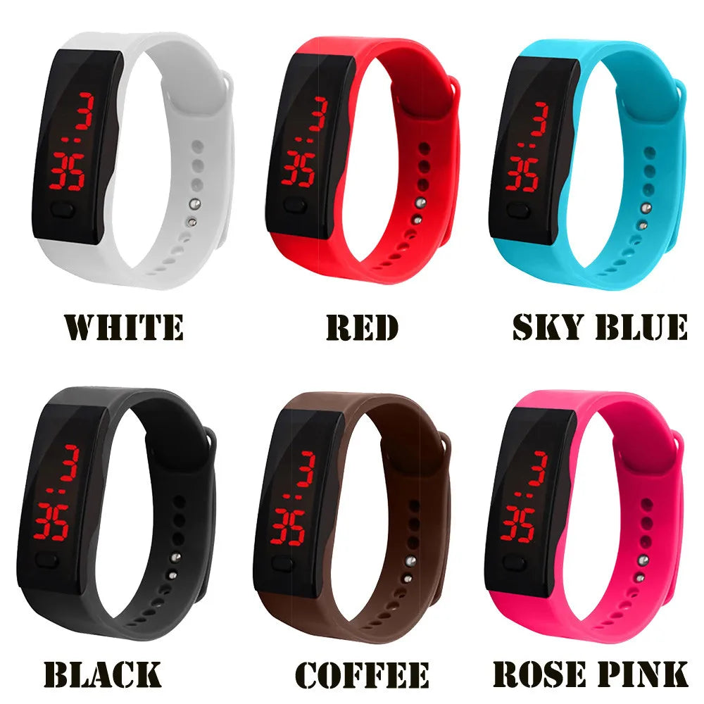Led Digital Display Bracelet Student Electronic Watch Children'S Outdoor Sports Watch Silicone Watch Children'S Gift Relojes Oasis Select