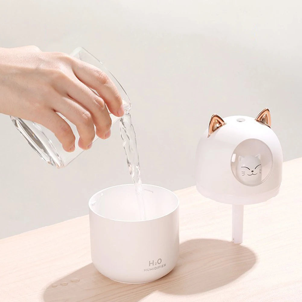 USB Mini Humidifier & Aroma Diffuser with Night Light | 300ml