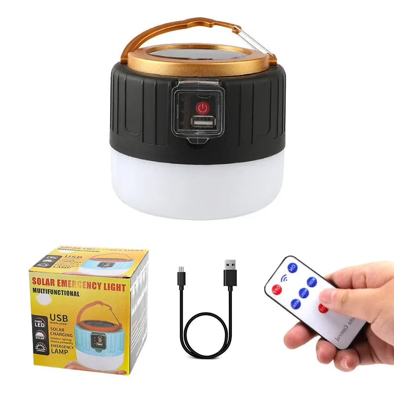 Solar LED Camping Lantern | USB Rechargeable Portable Light