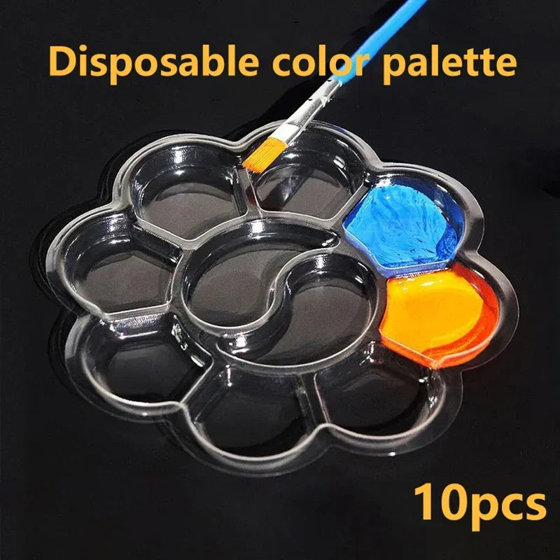 10Pcs Painting Water Color Watercolor Mixers Disposable Color Mixing Plate Color Pallet Watercolor Mixers Oil Painting ﻿ Oasis Select