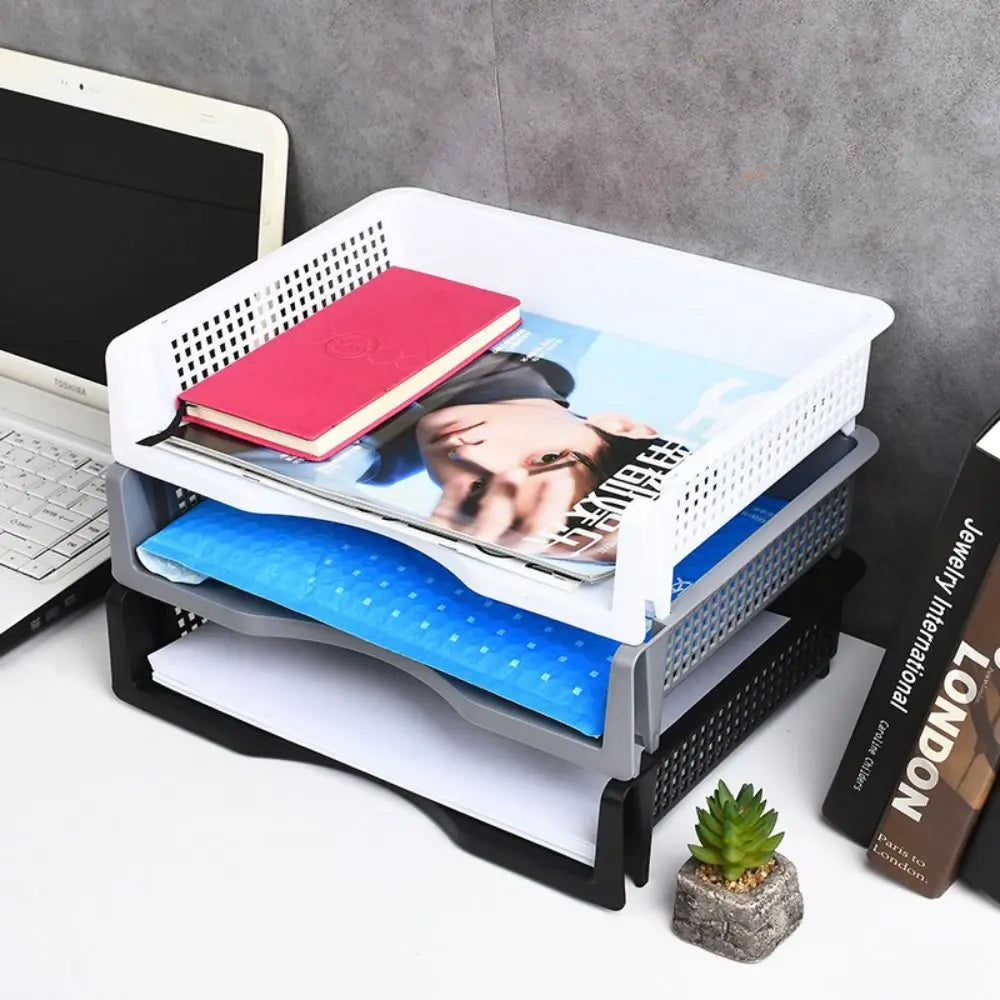 Stackable A4 File Rack Desktop Organizer | INS Style Office Tray