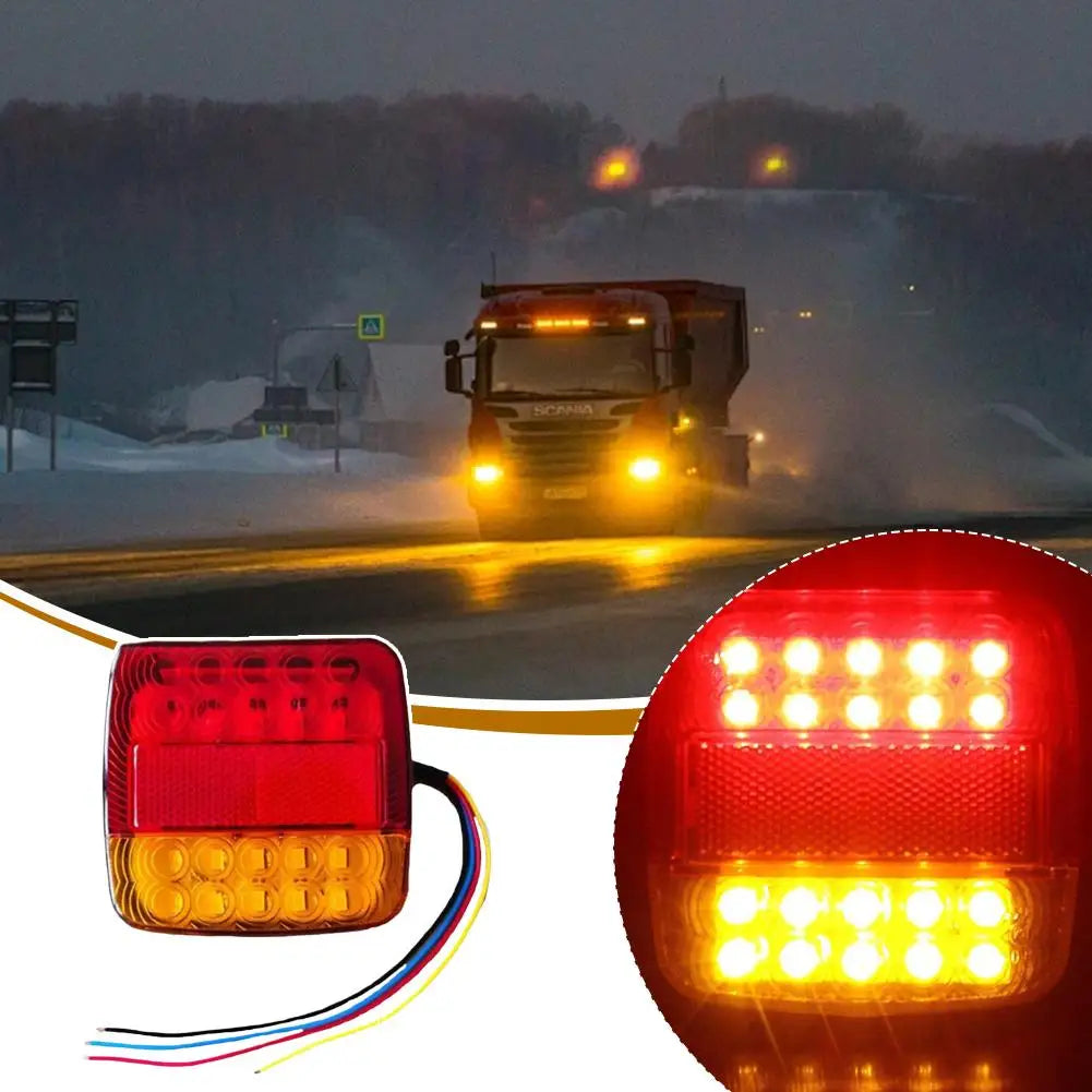 12V 20-LED Waterproof Tail Light for Truck Trailer RV Boat Car