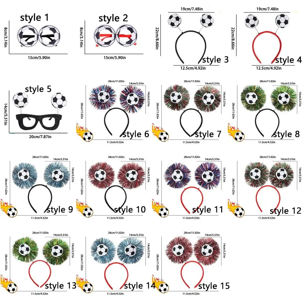 Soccer Fan Glasses & Hair Hoop Photo Booth Prop | Party Dress-Up