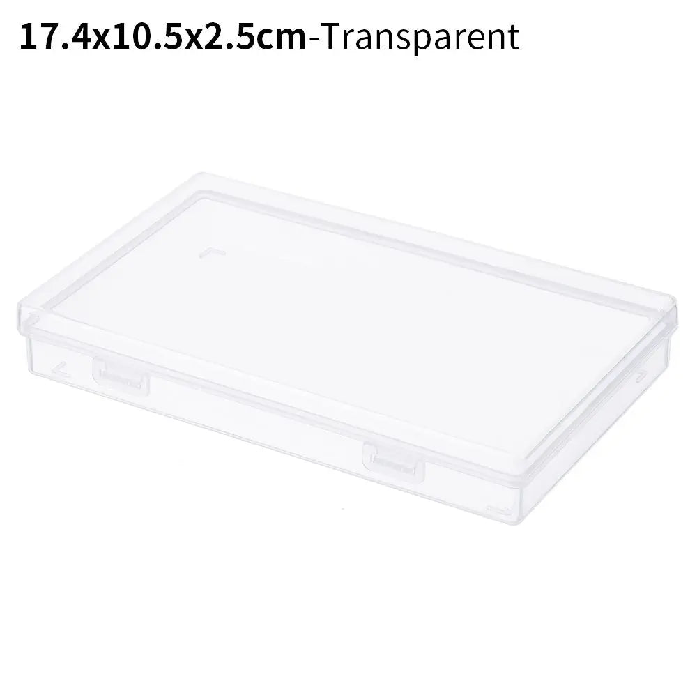 8Styles Plastic Storage Box Small Square Clear Black Jewelry Diamond