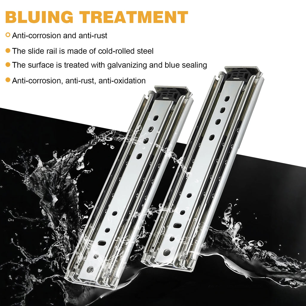 44" Heavy Duty Locking Drawer Slides Full Extension Ball Bearing Locking Drawer Slides Oasis Select