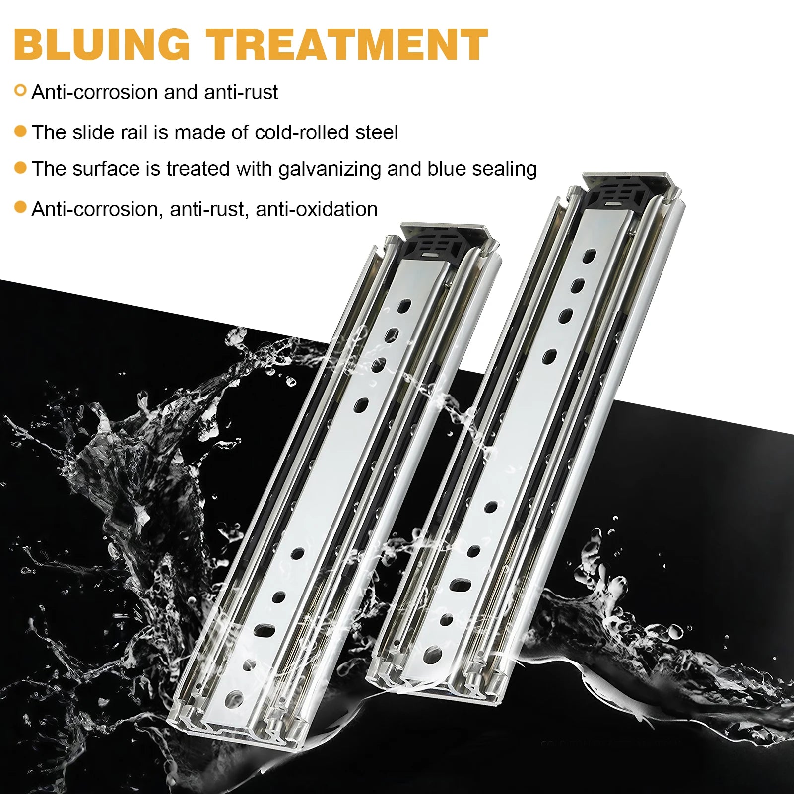 44" Heavy Duty Locking Drawer Slides Full Extension Ball Bearing Locking Drawer Slides Oasis Select