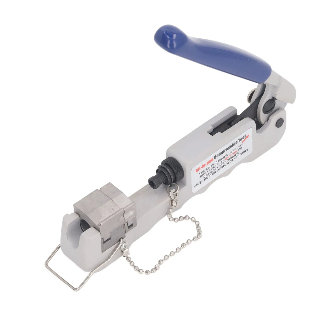 Multifunctional Coax Crimper Compression Tool for F BNC Connector RG58 RG59 RG62 Coaxial Cable Multifunctional Coax Crimper Oasis Select Light Blue