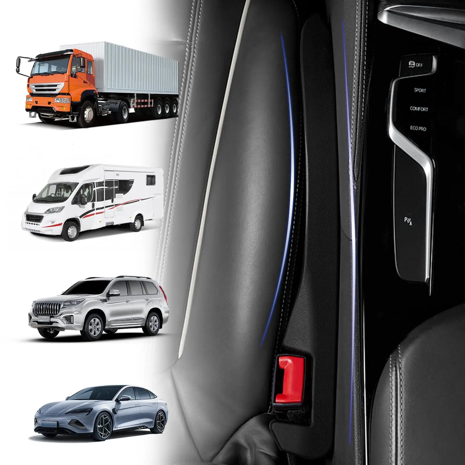 Car Seat Gap Filler Strip – Leak-Proof Plug & Organizer