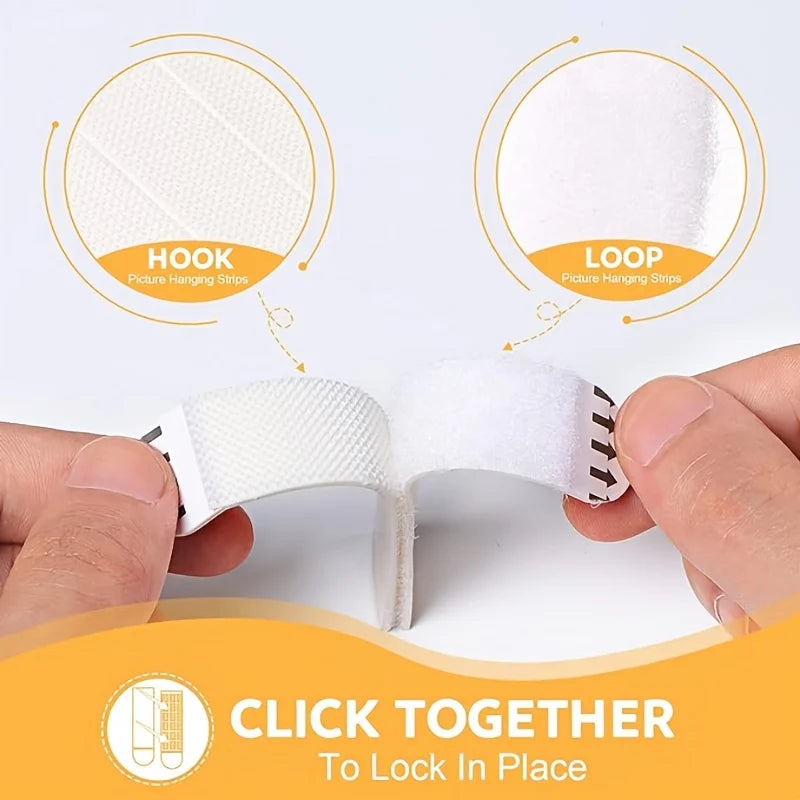 12/68pcs Heavy Duty No Damage Picture Hanging Strips,Removable Adhesive Hook for Wall,Tool-Free No Nails,Renters Home Decoration Oasis Select