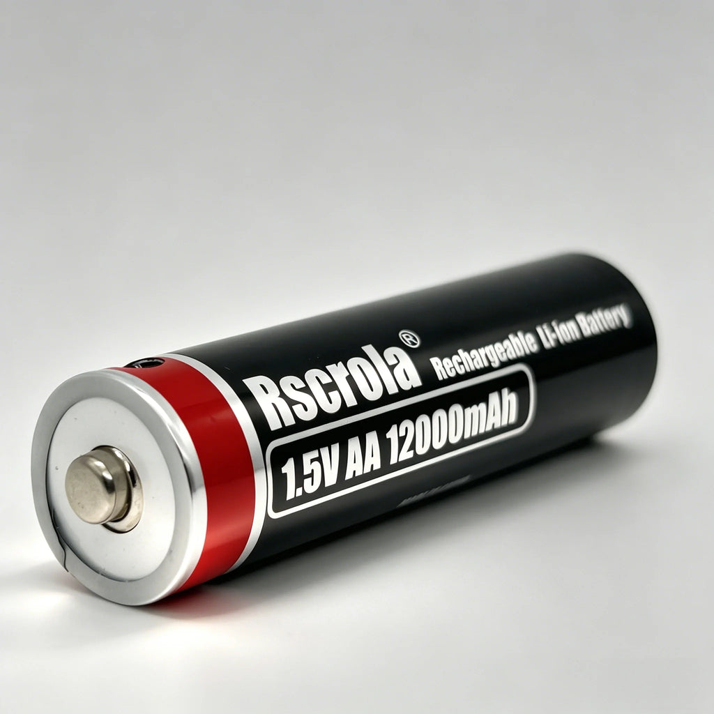 USB-C Rechargeable AA AAA Lithium Battery 1.5V Li-ion Batteries 12000mAh 6800mAh Constant Voltage Fast Charging for Toy Clock Oasis Select