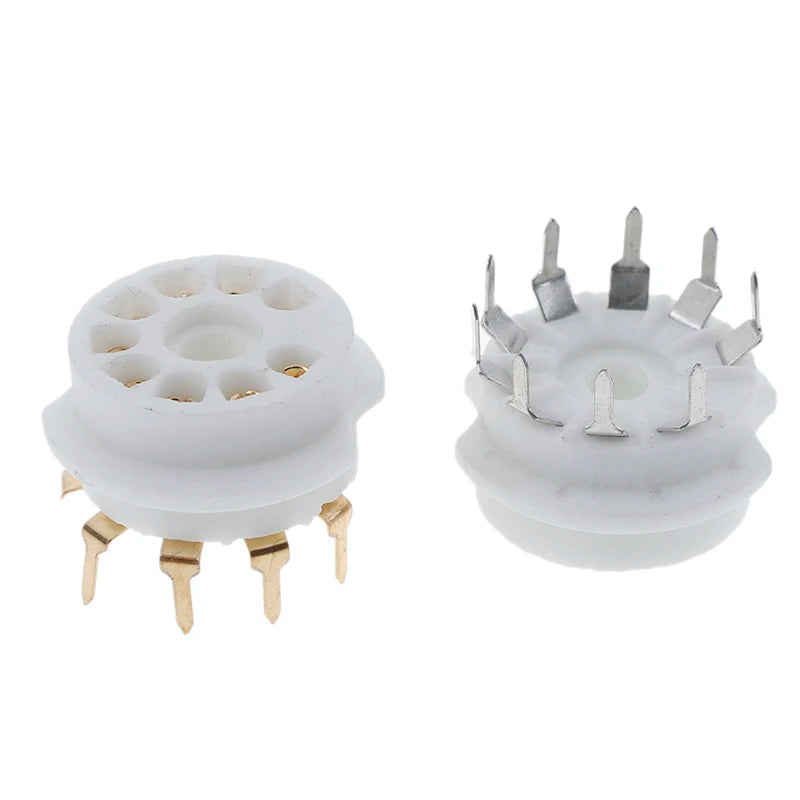 Gold-Plated 9-Pin Ceramic Tube Socket for 12AX7 ECC83 EL84