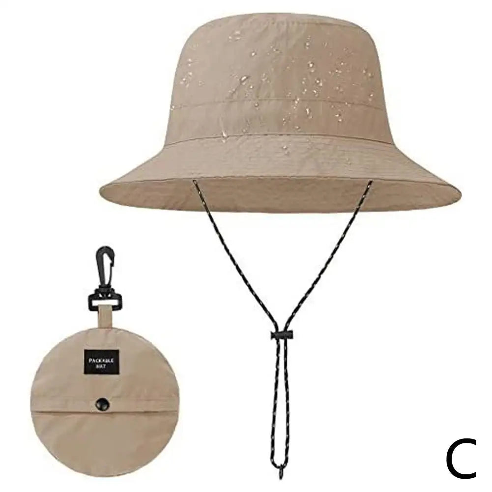 Waterproof Fisherman Hat Women Summer Sun Anti-UV Protection Camping Hiking Mountaineering Caps Men's Panama Bucket Outdoor Hat Oasis Select M khaki
