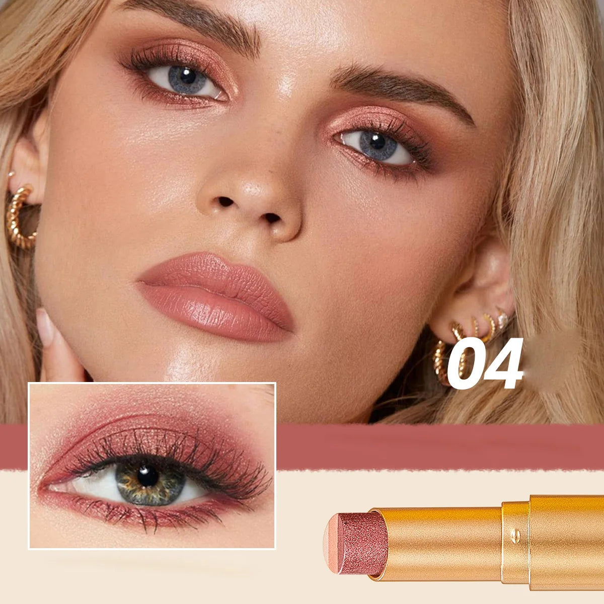 3-Color Waterproof Eye Shadow Stick – Easy Beginner Eyeshadow Eye Shadow Stick Oasis Select 04