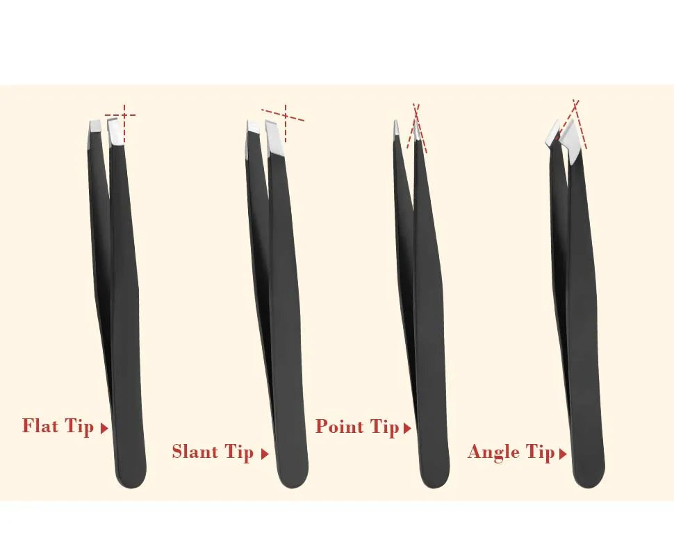 9-Pc Stainless Steel Tweezers & Nail Scissors Kit | Leather Case