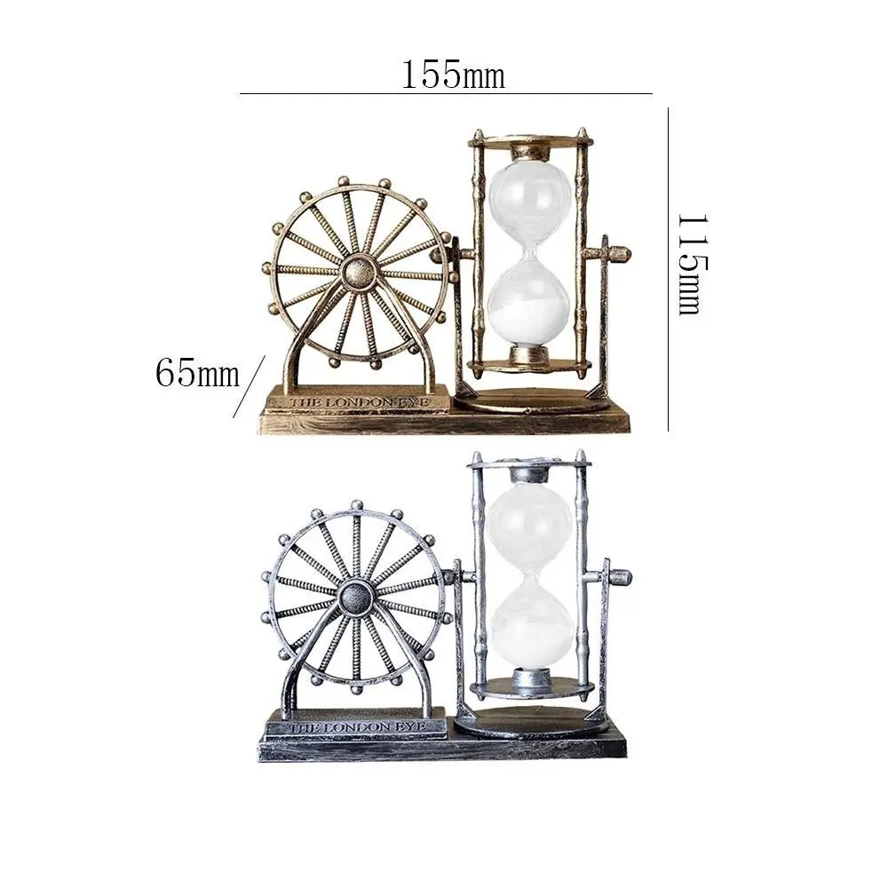 Creative Rotating Ferris Wheel Hourglass Plastic Vintage Sand Clock Timer Sand Glass Ferris Wheel Ornament Office Oasis Select