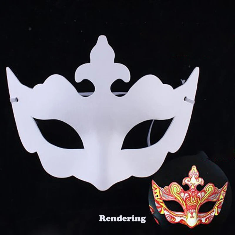 DIY Paper White Masks Create Artistic Craft From Theater And Halloween Costumes Party Masquerade Kids Painting Toy Oasis Select 9