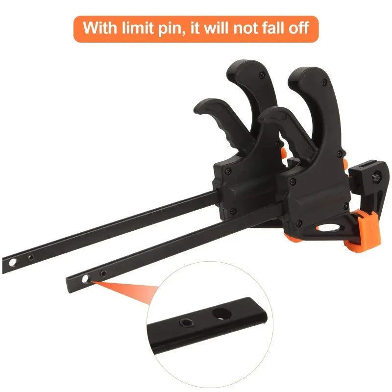 4 Inch Woodworking Bar Clamps Hard Quick Ratchet Release Clips Heavy Duty Hand Tools for Carpentry Gluing & Wood Working Oasis Select