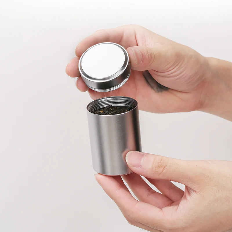 70ML Portable Mini Metal Tea Can Small Travel Sealed Storage Tank Iron Box Pure Aluminum Alloy Tea Box Oasis Select