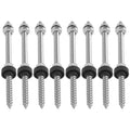 LIKE WISH Hanger Bolts M10 X 200 Mm, Pre-Assembled, V2A, Height-Adjustable, For Photovoltaic Solar Mounting Roofs, 8 Pack Oasis Select silver