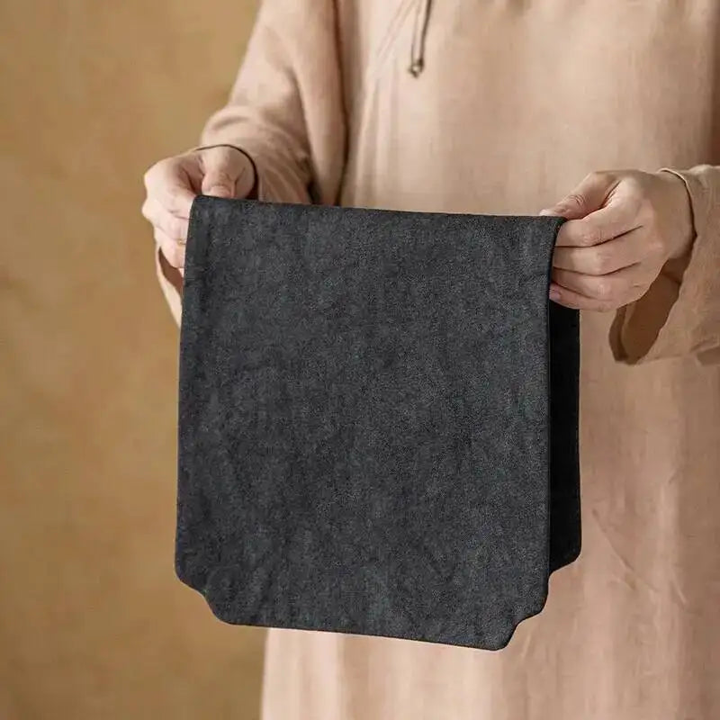Chinese Tie-dye Canvas Dry Tea Mat Zen Tea Table Mat Double-sided Waterproof Anti-dirt Tea Ceremony Accessories Oasis Select