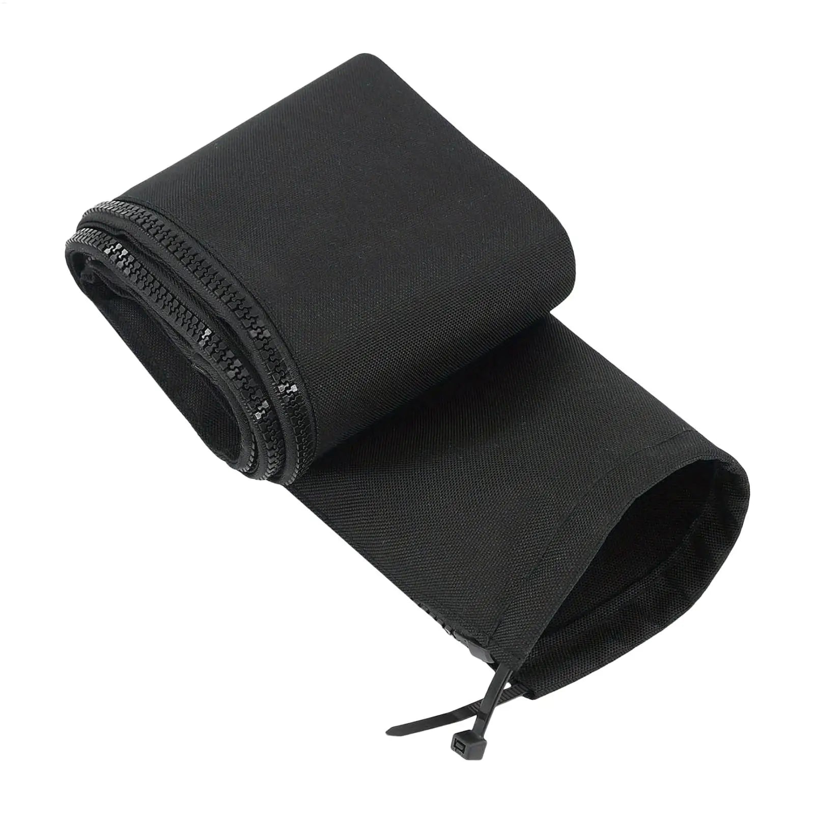 48 Inch Outboard Rigging Sleeve Zippered Wire Wrap Black Trolling Motor Wire Protector for Boat Marine Outboard Fishing Gear Oasis Select