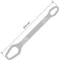 JUSTINLAU Adjustable Multi Functional Wrench Double Headed Multi Functiona Universal Wrench Maintenance Manual Tool 3-17mm8-22mm Oasis Select Silver-240mm