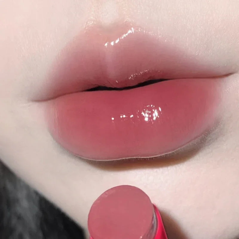 LUXURYTO Glitter Lip Gloss – Glass Mirror Shine, Clear & Red Glitter Lip Gloss Oasis Select 02