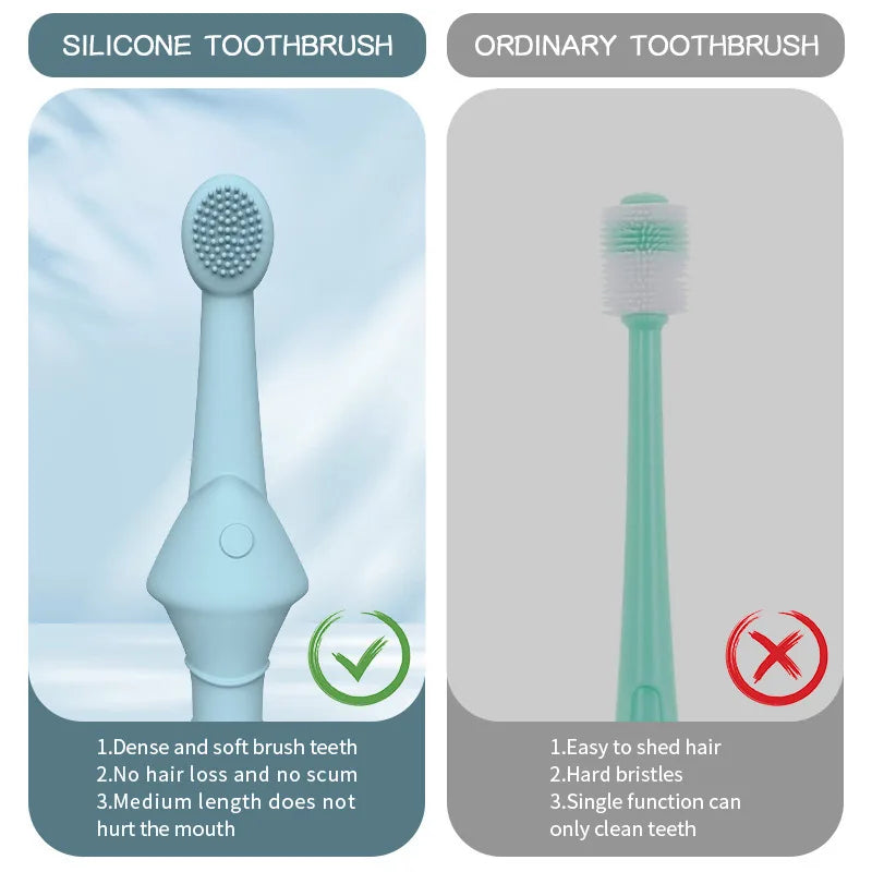 Pet Toothbrush Cat and Dog Oral Cleaning Toothbrush, Anti Tartar Cleaning Pet Supplies Oasis Select