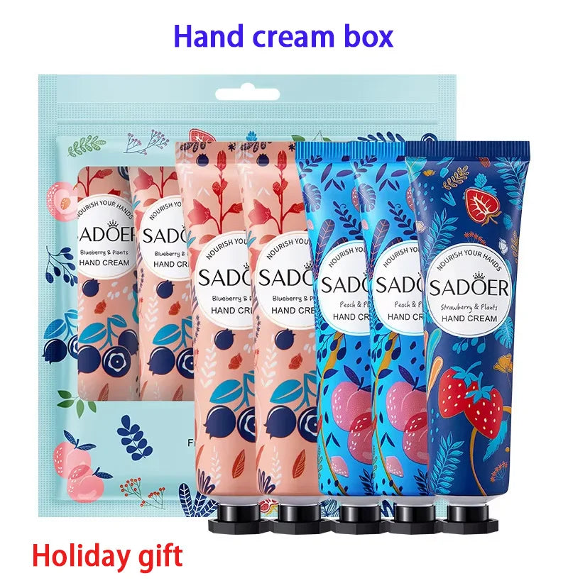 SADOER 5-Piece Fruit Plant Hand Cream Set – Moisturizing Gift Hand Cream Set Oasis Select
