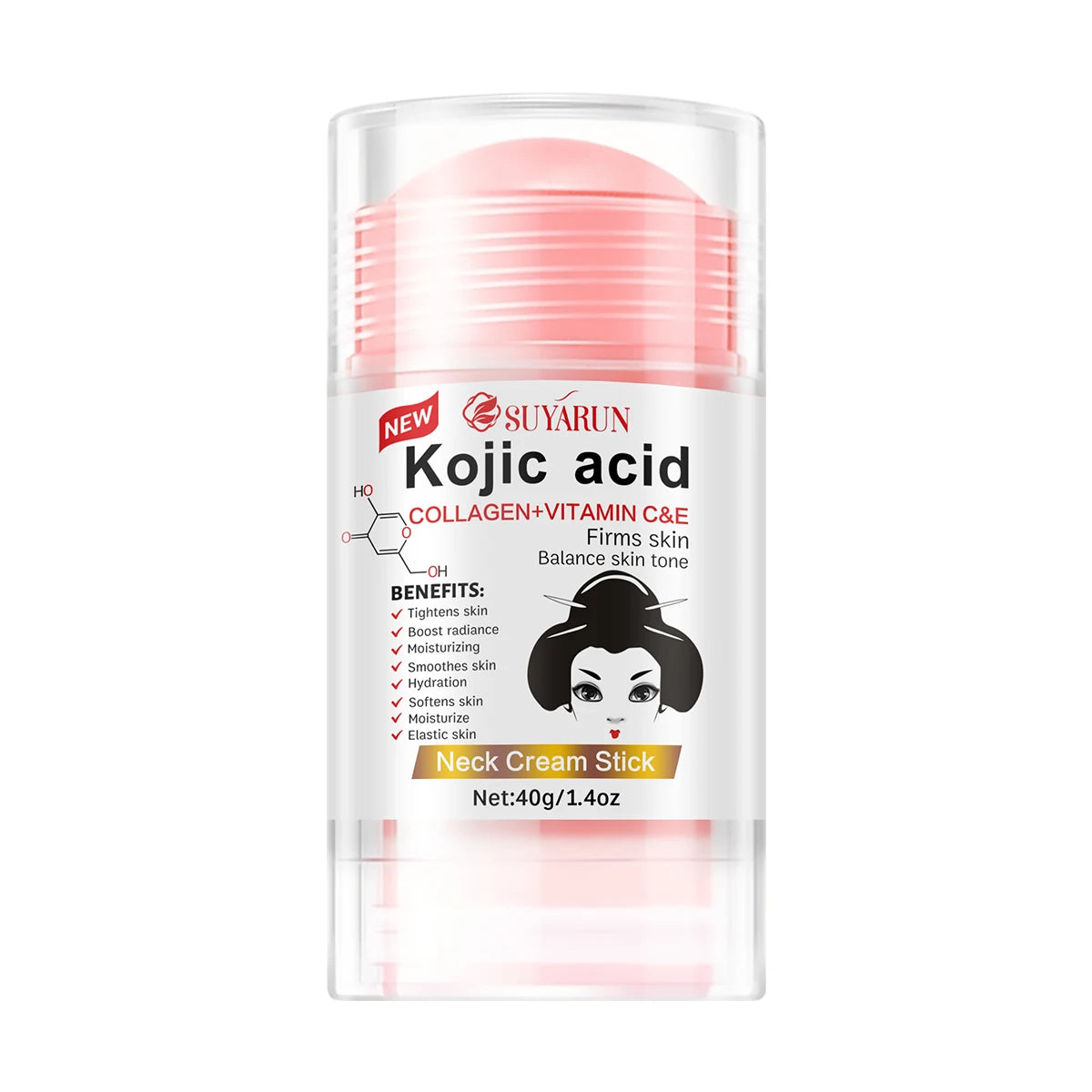 SUYARUN Kojic Acid Neck Cream Stick – Deep Moisturizing