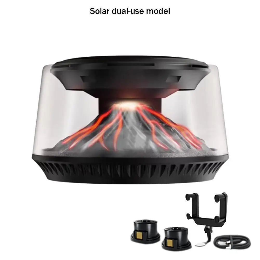 2026 NEW Car Perfume Diffuser, 360° View Mirror Mount Volcanic Iceberg Car Decoration Automatic Spray Air Freshener Car Interior Oasis Select solar holder set